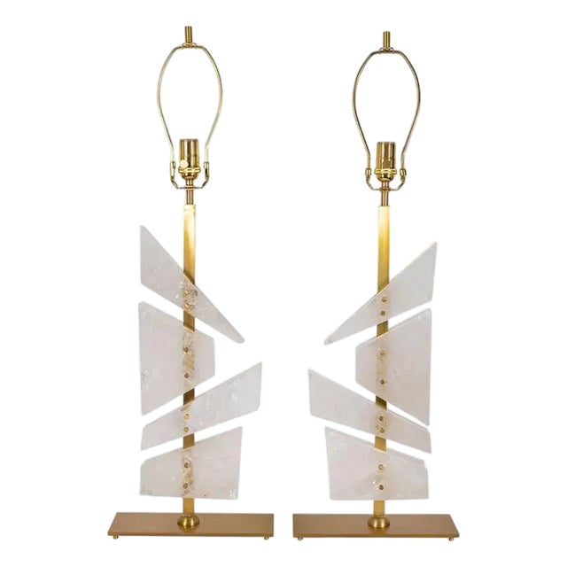 Early 21st Century "Splinter" Rock Crystal Shard Lamps by Spark Interior - A Pair For Sale