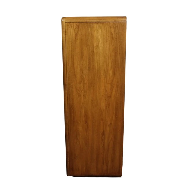 1970s Rare Vintage Burl American Martinsville MCM Brutalist Armoire Wardrobe 1972 For Sale - Image 5 of 8