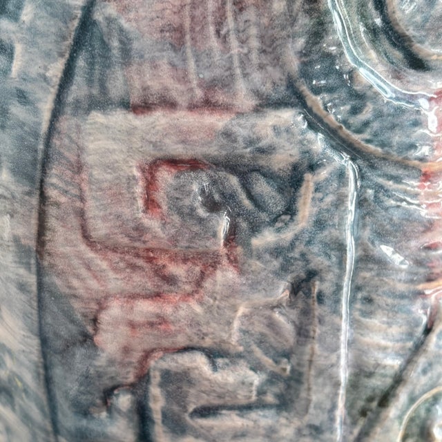 Mid-Century Modern Aztec-Inspired Ceramic Table Lamp For Sale - Image 13 of 17