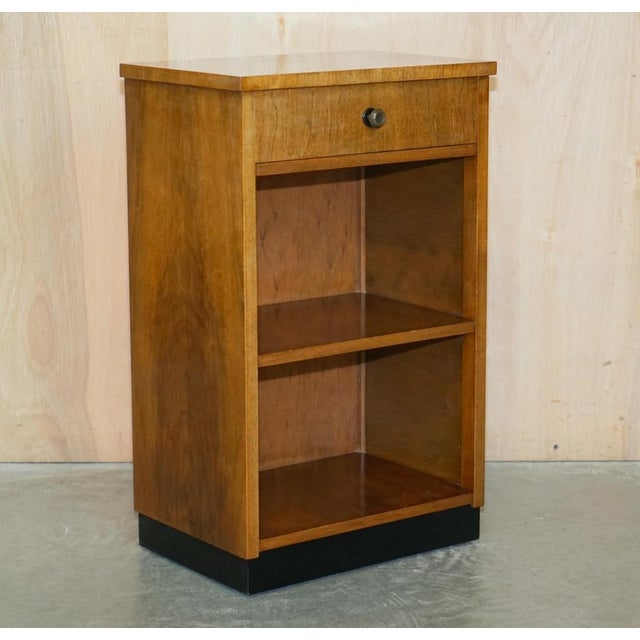 We are delighted to offer for sale this stunning pair of burr & quarter cut walnut bedside lamp wine table cupboards....