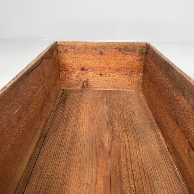 Industrial Italian Wooden Rectangular Boxes, 1920s, Set of 2 For Sale - Image 9 of 16
