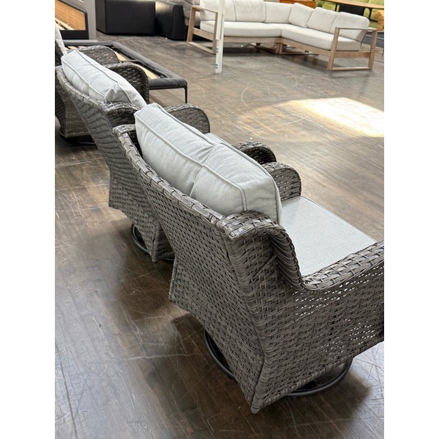 2020s Outdoor Porch Glider Swivel Chairs, Pair For Sale - Image 5 of 12