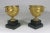 Circa 1830 Pompeii Inspired Decorated Urns of Gilt Bronze-Vine Leaves on Stone Bases- A Pair For Sale - Image 4 of 9