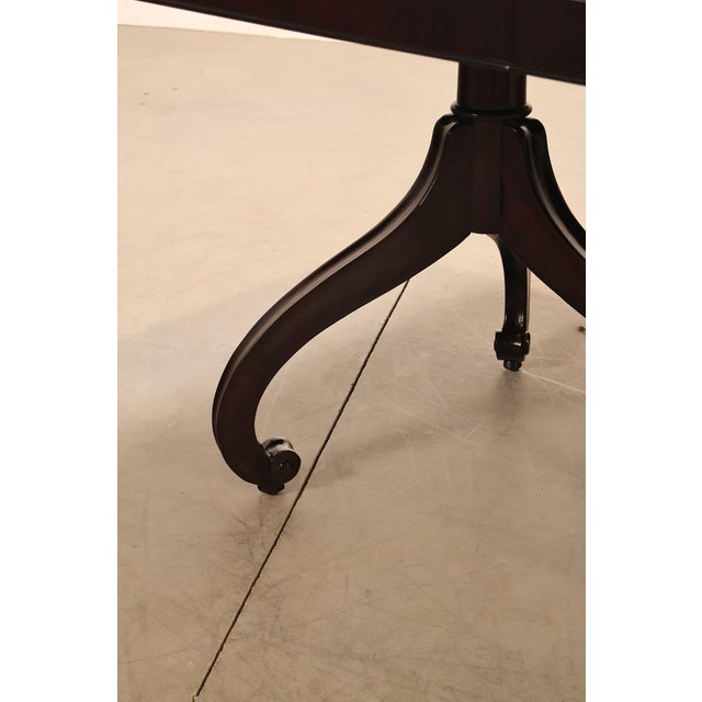 Thomasville Transitional Style Double Pedestal Mahogany Dining Table For Sale - Image 13 of 18