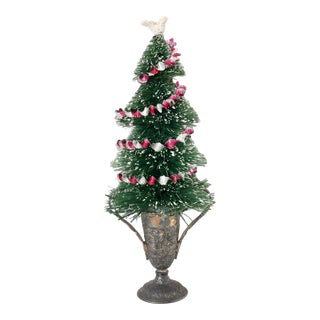 Holiday Tree in Barbour Silver-Plate Urn For Sale