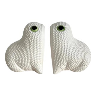 Jean Rogers Style Hobnail Frog Bookends For Sale