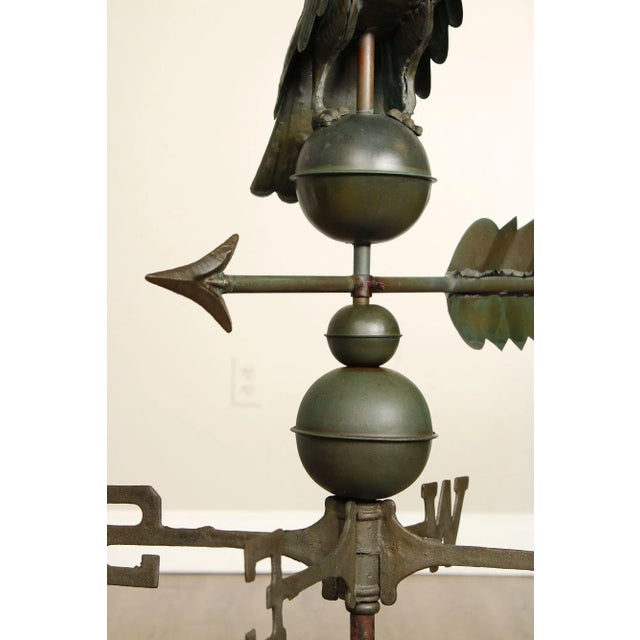 Green Vintage Copper Eagle Weathervane For Sale - Image 8 of 12