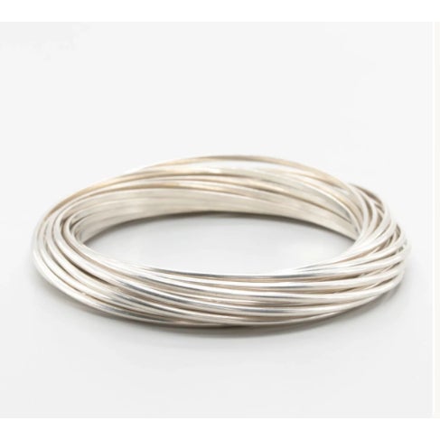 Mid-Century Modern 1970s Silpada Sterling Silver Interlocking Bangle For Sale - Image 3 of 5