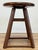 Brown Vintage Round Swivel Top Wooden Stool For Sale - Image 8 of 10