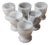 Mid-Century Handcarved Grey and White Marble Egg Cups, Italy, 1970s, Set of 6 For Sale