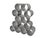 A midcentury modern anodized modular wine rack. Consists of twelve interlocking aluminum cylinders that can be arranged in...