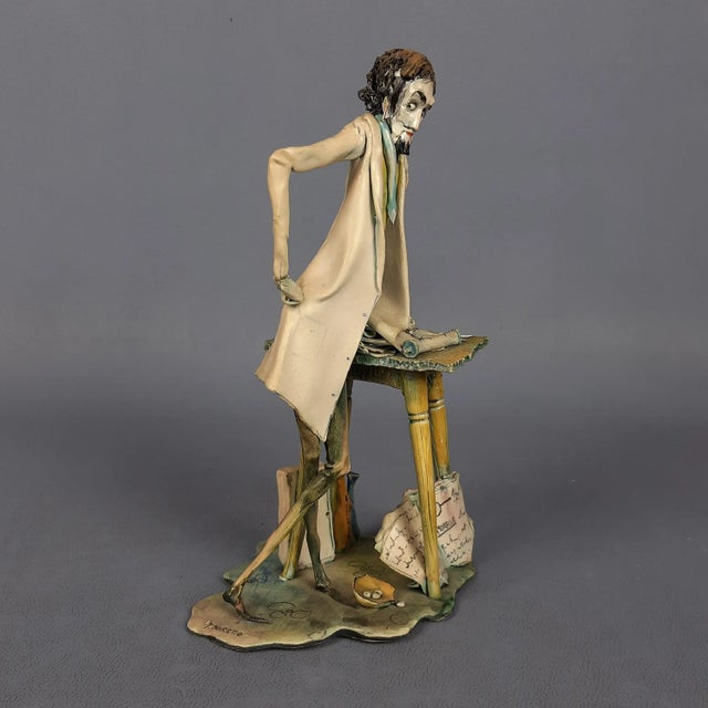 Exceptional glazed ceramic sculpture signed by Toni Moretto (1929-2011), a Venetian artist famous for his ironic and...