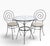 Black Late 20th Century 3 Pc. Wrought Iron Garden Patio Poolside Cafe Bistro Set For Sale - Image 8 of 15