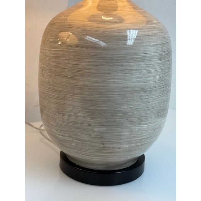 Modern Farmhouse Ceramic Table Lamps - a Pair For Sale - Image 12 of 12