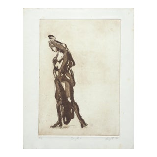 "Study 6" Figurative Abstract Lithograph by Jim Smyth For Sale