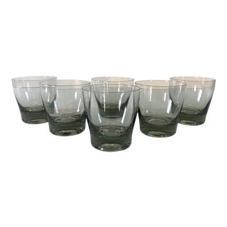 Smoked Glass Bar Tumblers, Set of 6 For Sale