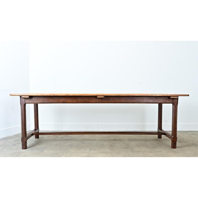 French 19th Century Pine and Oak Farm Table For Sale In Baton Rouge - Image 6 of 14