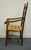 Late 20th Century Ethan Allen Heirloom Nutmeg Maple Colonial Early American Ladderback Rush Seat Dining Arm Chair For Sale - Image 5 of 9