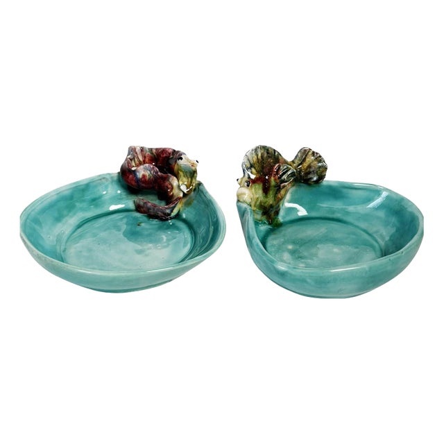 Vintage French Ceramic Serving Dishes, 1960, Set of 2 For Sale