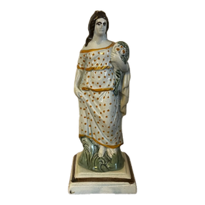 Antique 18th Century English George III Staffordshire Pearlware Four Seasons Figure Depicting Summer