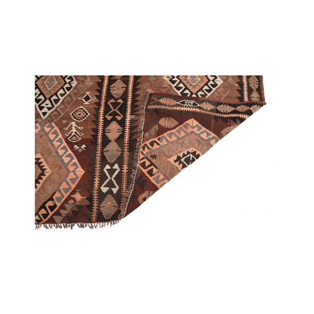 1960s Vintage Decorative Kars Kilim Rug - 5`1″ X 12`4″ For Sale - Image 5 of 6