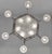 1920s Ollier & Hanots French Art Deco Chandelier 1920s - Frosted Glass & Nickeled Bronze For Sale - Image 5 of 14