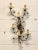 2 60s appliques, bronze and glass, one smaller 5 lights (45h.x29x14cm.) And a larger 6 lights (63x35x14cm.) European Plug...