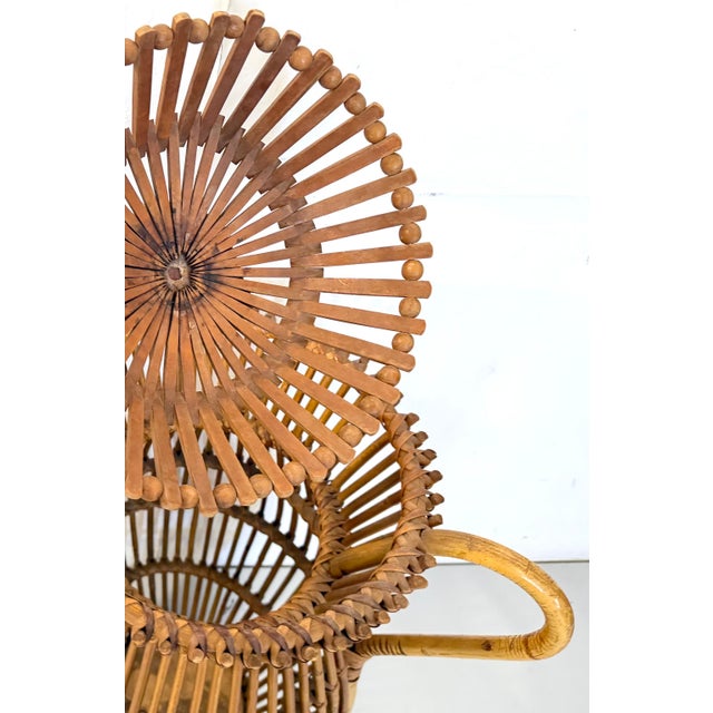 Vintage Wicker and Bamboo Amphora Umbrella Stand, Italy, 1960s For Sale - Image 8 of 13