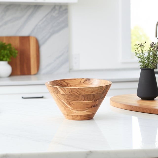Brown Timber Serve Bowl For Sale - Image 8 of 10