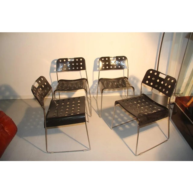 Bieffeplast Black Chairs by Rodney Kinsman for Bieffeplast, Set of 4 For Sale - Image 4 of 10