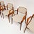 A unique and charming midcentury set! this set consists of 4 teak design chairs, model d64. A design by hartmut lohmeyer...