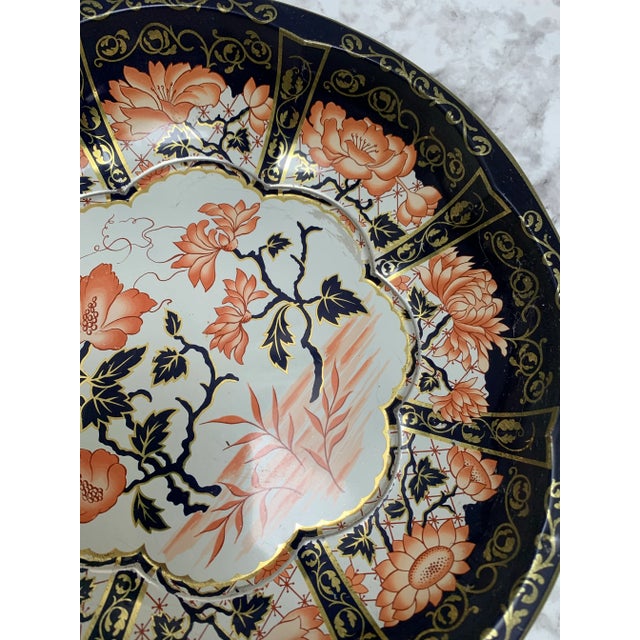 Vintage Colorful English Metal Serving & Decor Bowls, Set of Two For Sale - Image 9 of 9