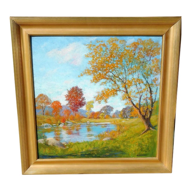 Wm. H Pearce B.1864 Ma Artist Oil Painting 30 X 30 For Sale