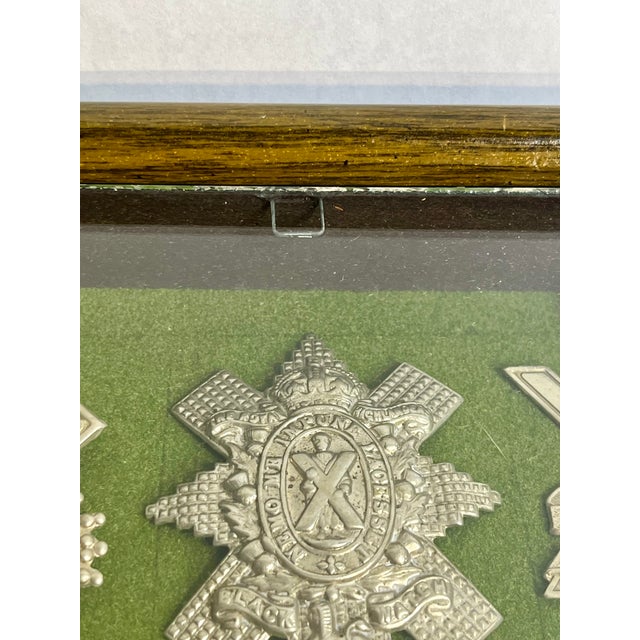 Antique Victorian Shadow Box Framed Set of 29 Scottish Military Regimental Badges For Sale - Image 6 of 18