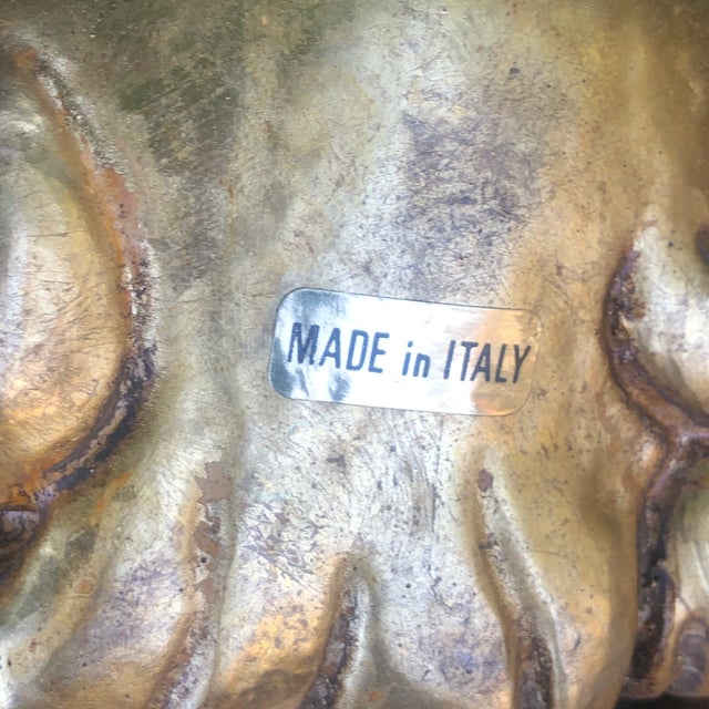 Wood Vintage Mid 20th Century Italian Gold Gilt Wood Cherubs Angel Puttis - A Pair For Sale - Image 7 of 10