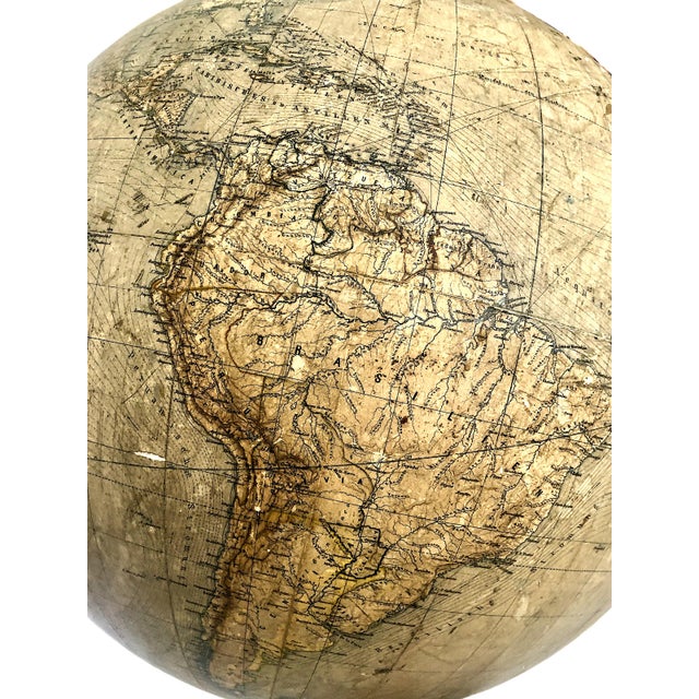 Rare German 1879 Dietrich Reimer Terrestrial Globe, Cartography by Heinrich Kiepert (1818–1899) For Sale - Image 13 of 18