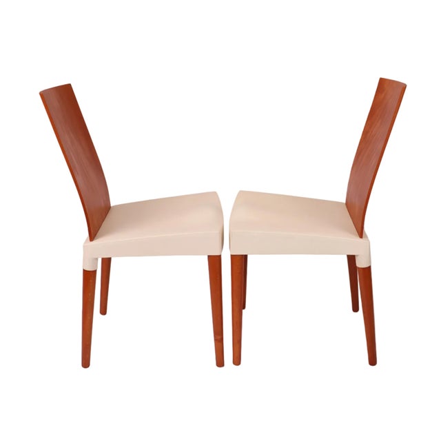 Contemporary Philippe Starck for Kartell "Miss Trip" Side Dining Chairs in Tan - A Pair For Sale - Image 3 of 11