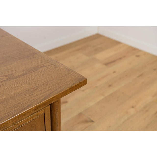 Wood Mid-Century Modern Oak Executive Desk, Denmark, 1960s For Sale - Image 7 of 18