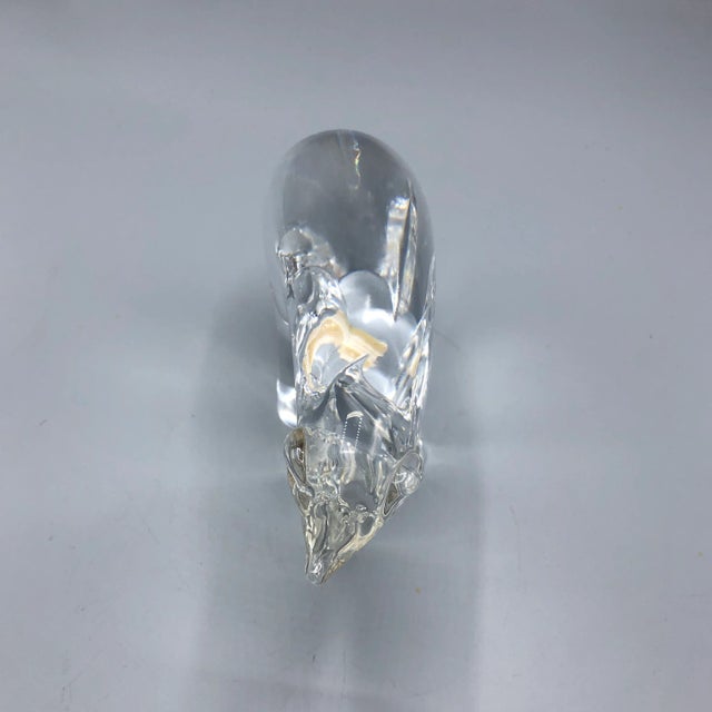 1970s Clear Crystal Sculpture of a Polar Bear For Sale - Image 5 of 8