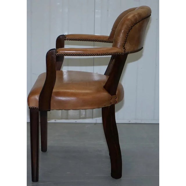 Brown Leather Court Office Dining Chair from House of Chesterfield For Sale - Image 9 of 18