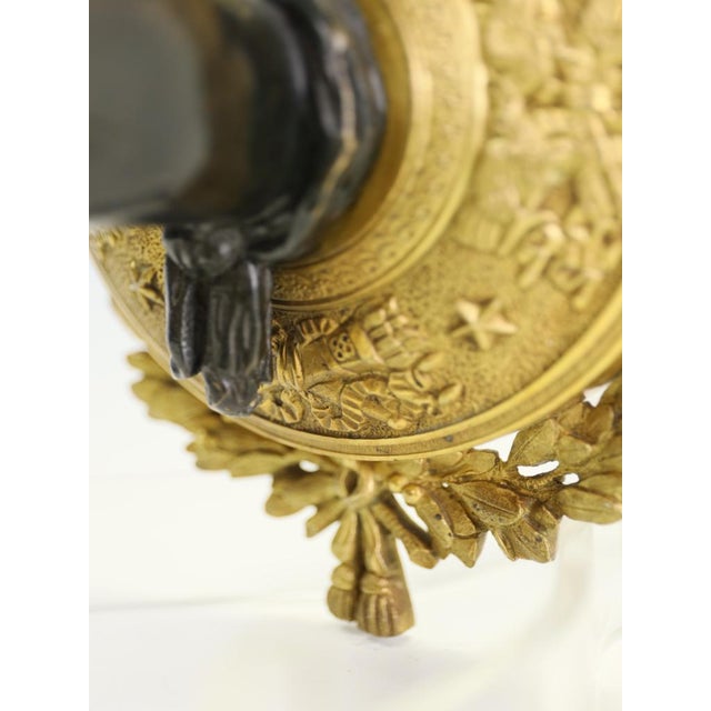 French Empire Ormolu and Bronze Three-Light Wall Sconce with Caduceus Arm, 1880 For Sale - Image 11 of 16