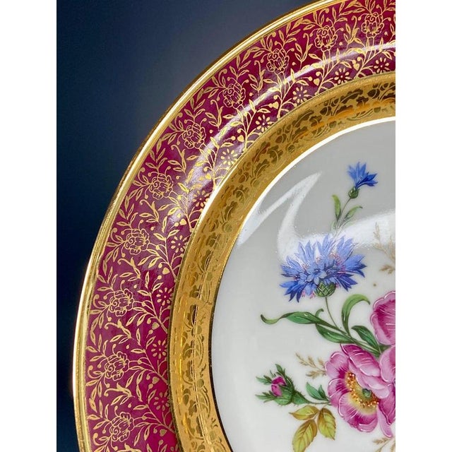 Baroque Large Porcelain Plate from R.S. Limoges, France, 1900-1920 For Sale - Image 3 of 12