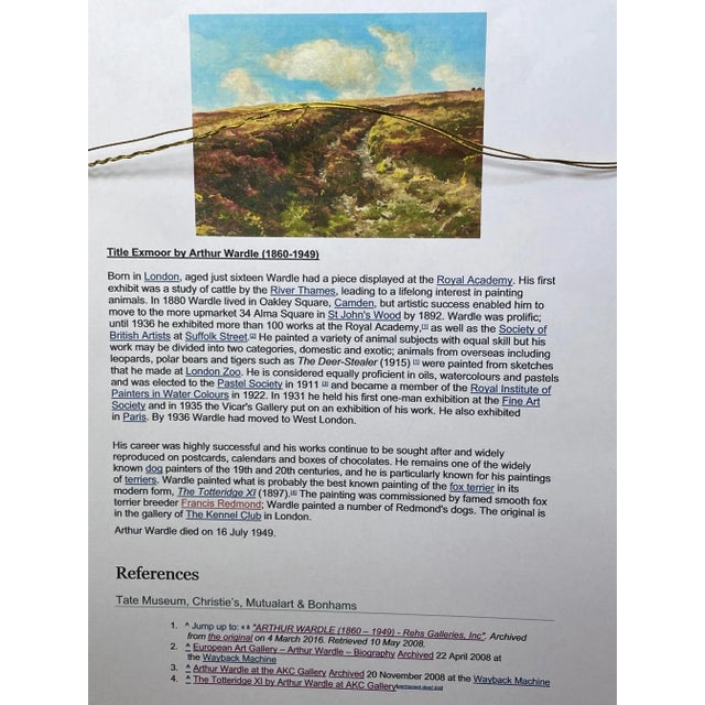 Antique Traditional Early 20th Century British Oil Painting of Exmoor Landscape by Arthur Wardle For Sale - Image 12 of 13