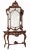 Brown Italian Carved Console Table Mirror, 1920s, Set of 2 For Sale - Image 8 of 8