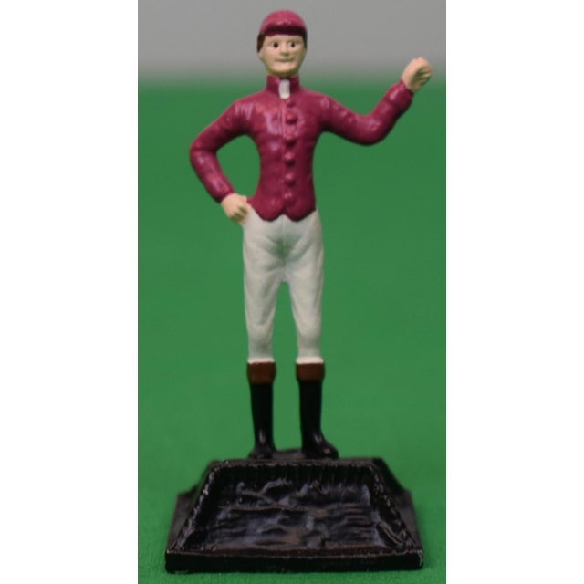 Metal Set X 6 "21" Club Jockey Placecard Holders For Sale - Image 7 of 8