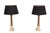 Very nice Polished Bonze Classical Greek Column table lamps . Beautiful quality .Timeless Design , Black Shades included...