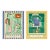 Atelier Aria Lumae the Grand Estate Cartography Set of 2 Shore Estate Faux Checkered Border Fine Art Hge Gallery Board Print 34" X 18" Wallspace For Sale