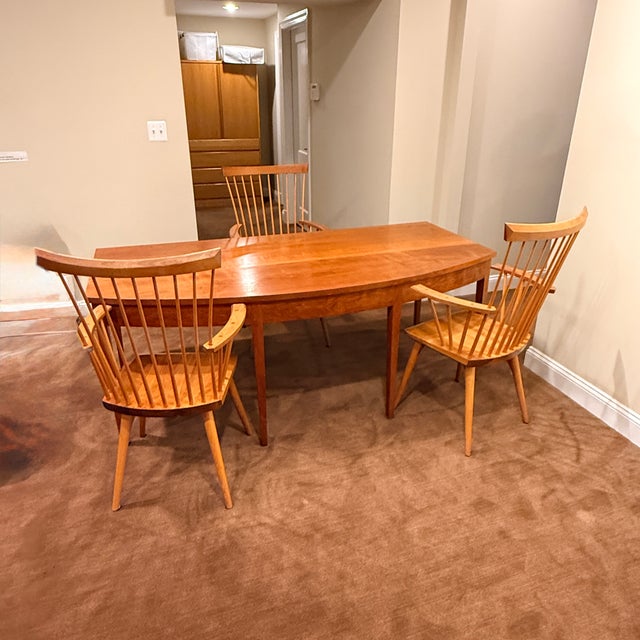 Thos. Moser Large Thos. Moser Bow Front Desk For Sale - Image 4 of 15