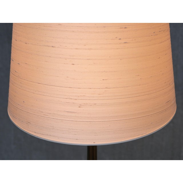Brass and Teak Tripod Floor Lamp from Möllers Armatur Eskilstuna, Sweden, Late 1950s For Sale - Image 9 of 10