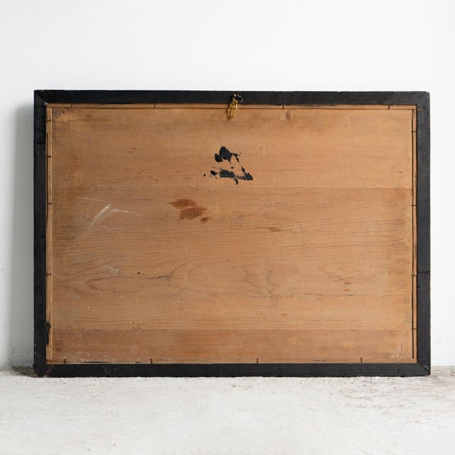 Large Antique Chinese Export Reverse Painted Mirror, Glass Painting 19Th Century For Sale - Image 10 of 10